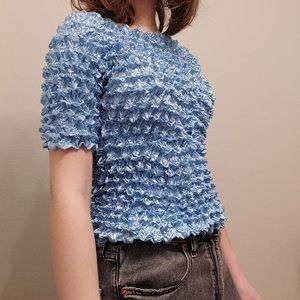 Blue Popcorn Top
